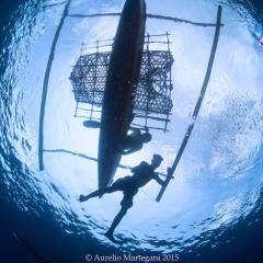 Local fishermen - photo taken during a scuba diving cruise onboard liveaboard WAOW in Indonesia