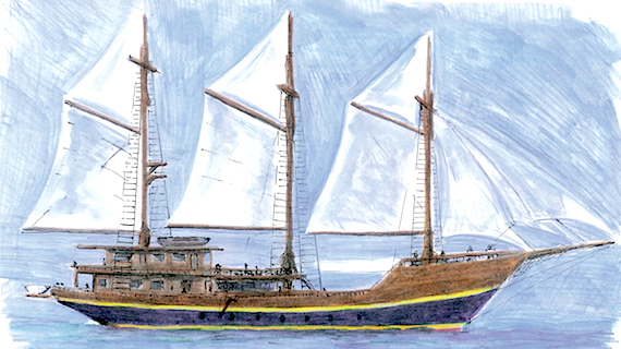 segeln, kreuzen und tauchen in Indonesien mit dem liveaboard Phinisi Segler MSY WAOW